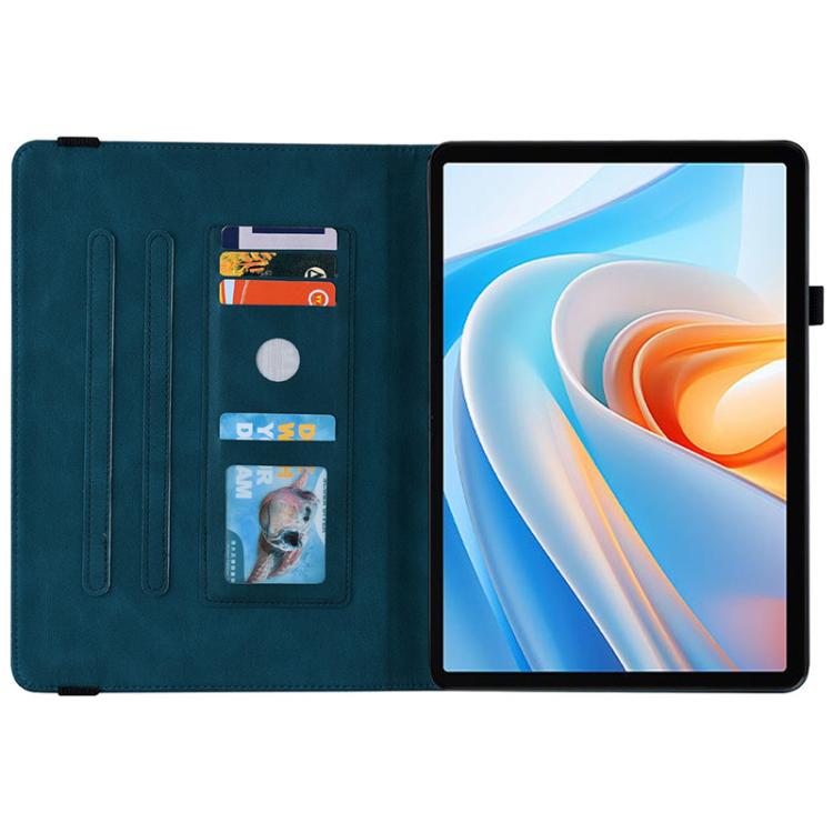 For itel VistaTab 30 Butterfly Rose Embossed Leather Tablet Case