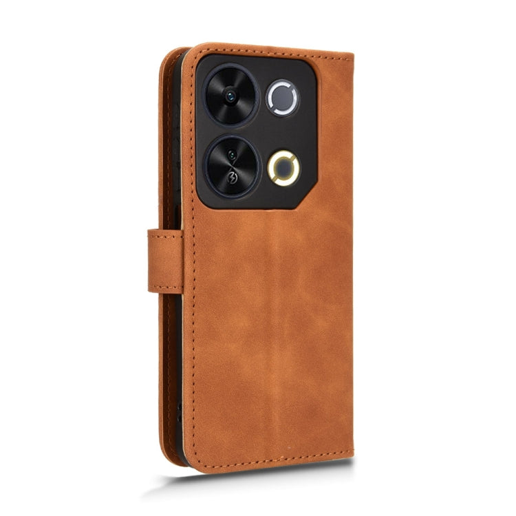 For itel P65 Skin Feel Magnetic Flip Leather Phone Case