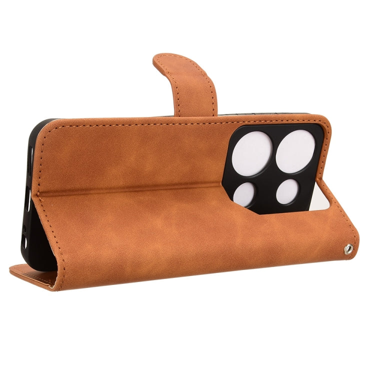 For itel P65 Skin Feel Magnetic Flip Leather Phone Case