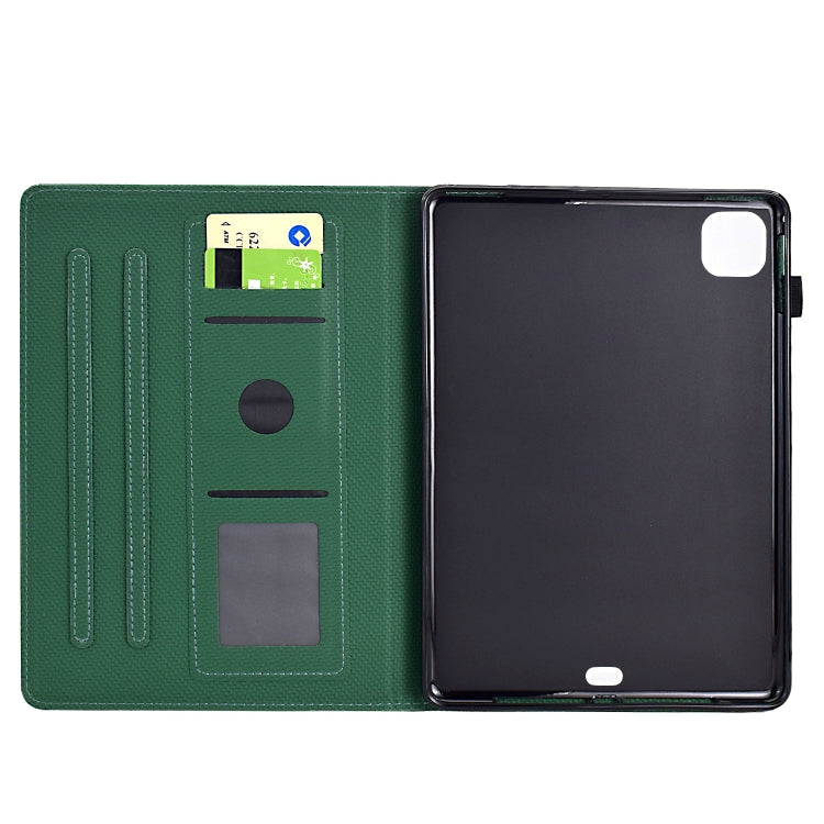 For iPad Pro 11 2025 / 2024 Solid Color Fiber Texture Smart Tablet Leather Case