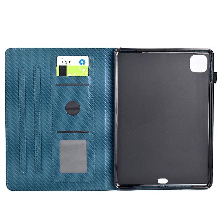 For iPad Pro 11 2025 / 2024 Solid Color Fiber Texture Smart Tablet Leather Case