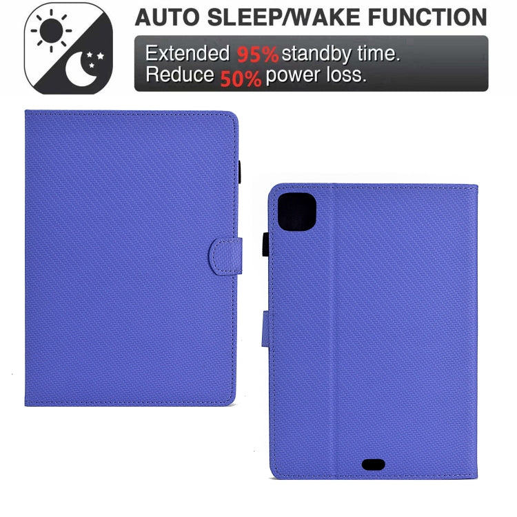 For iPad Pro 11 2025 / 2024 Solid Color Fiber Texture Smart Tablet Leather Case