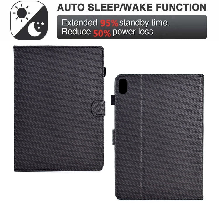 For iPad 2025 / 2022 Solid Color Fiber Texture Smart Tablet Leather Case