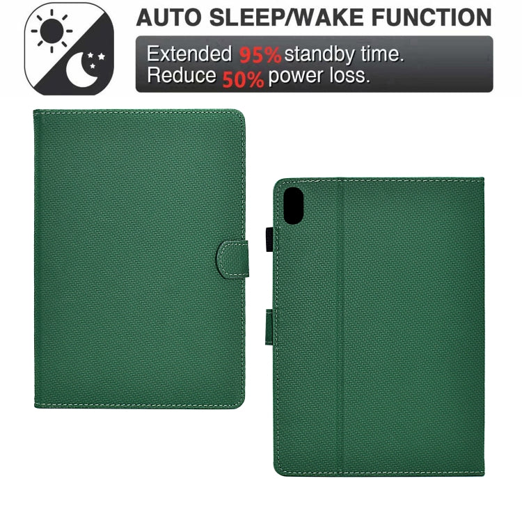 For iPad 2025 / 2022 Solid Color Fiber Texture Smart Tablet Leather Case