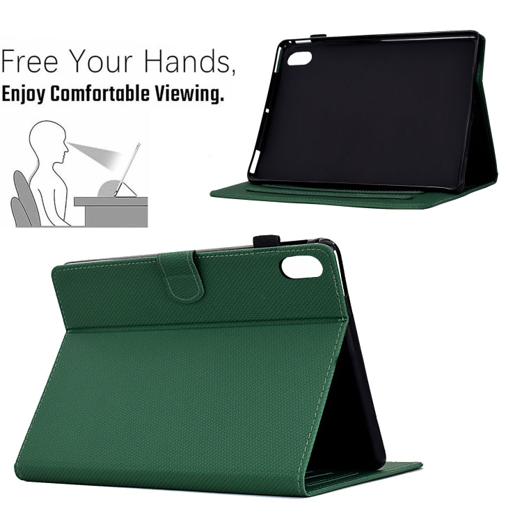 For iPad 2025 / 2022 Solid Color Fiber Texture Smart Tablet Leather Case