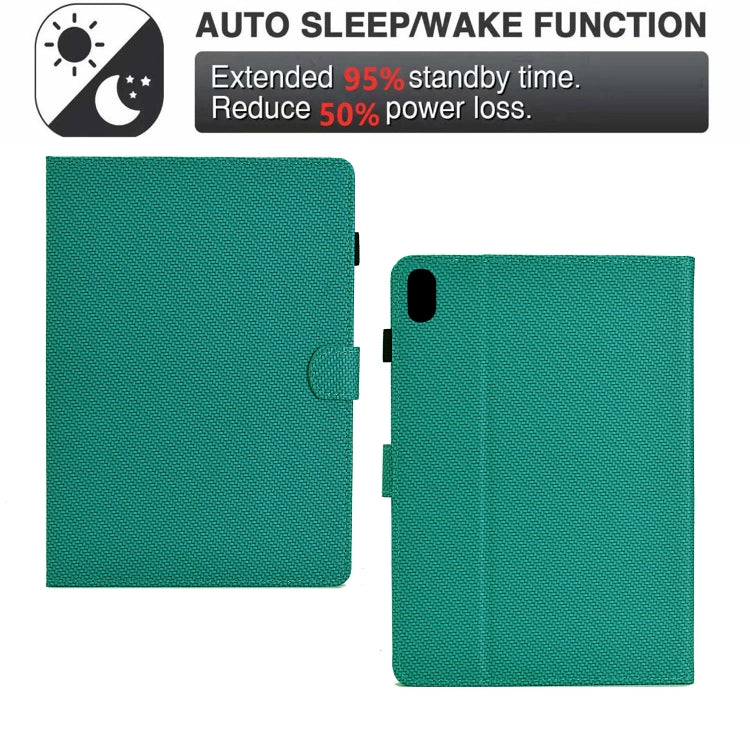 For iPad 2025 / 2022 Solid Color Fiber Texture Smart Tablet Leather Case