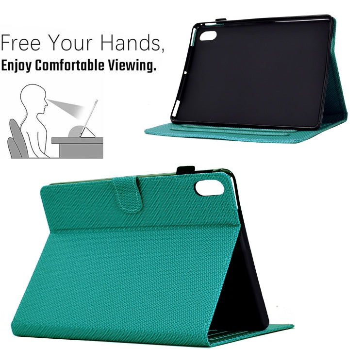 For iPad 2025 / 2022 Solid Color Fiber Texture Smart Tablet Leather Case