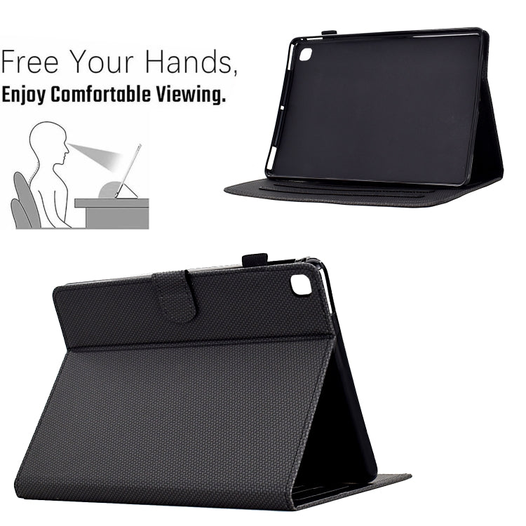 For iPad 10.2 2020 / 2019 Solid Color Fiber Texture Smart Tablet Leather Case