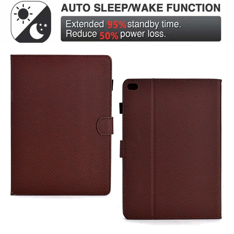 For iPad Air 10.5 2019 Solid Color Fiber Texture Smart Tablet Leather Case