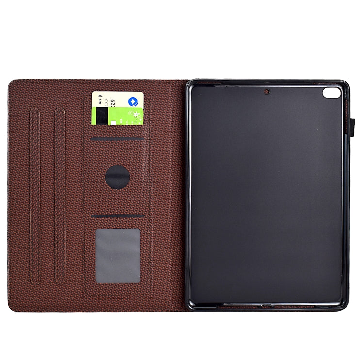 For iPad Air 10.5 2019 Solid Color Fiber Texture Smart Tablet Leather Case