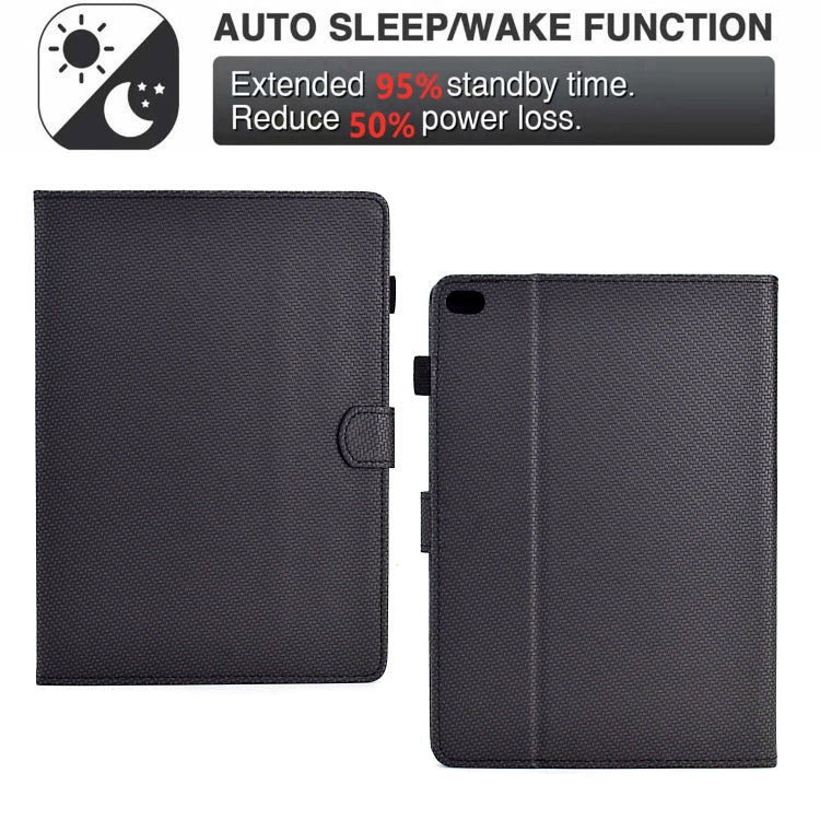 For iPad Air 10.5 2019 Solid Color Fiber Texture Smart Tablet Leather Case