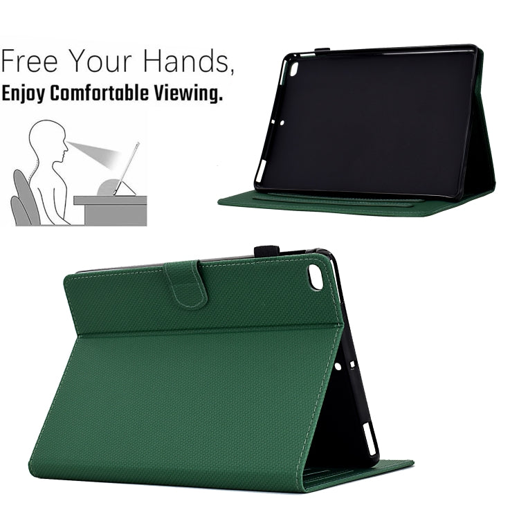 For iPad Air 10.5 2019 Solid Color Fiber Texture Smart Tablet Leather Case