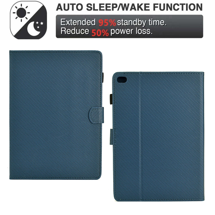 For iPad Air 10.5 2019 Solid Color Fiber Texture Smart Tablet Leather Case
