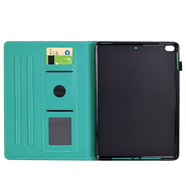For iPad Air 10.5 2019 Solid Color Fiber Texture Smart Tablet Leather Case