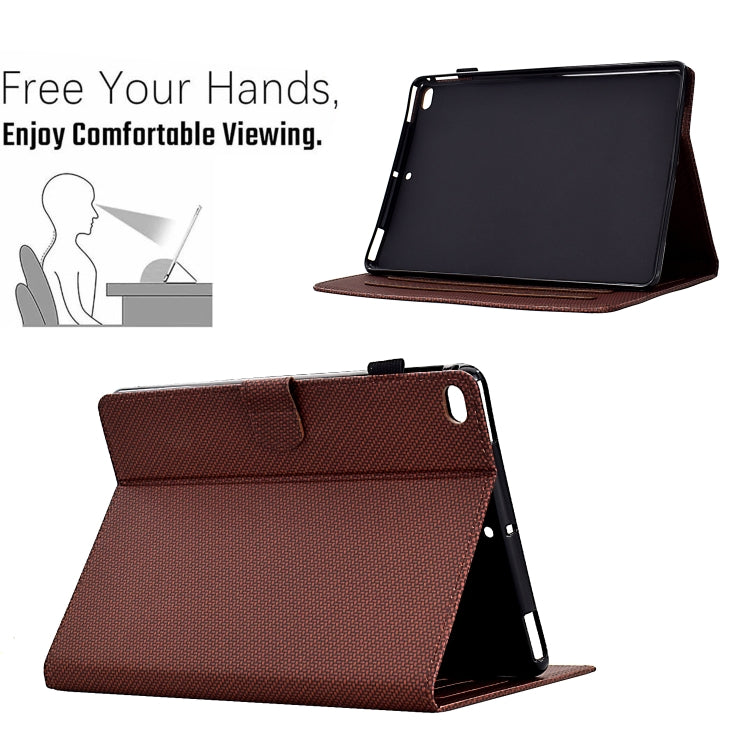 For iPad mini 5 / 4 / 3 / 2 / 1 Solid Color Fiber Texture Smart Tablet Leather Case