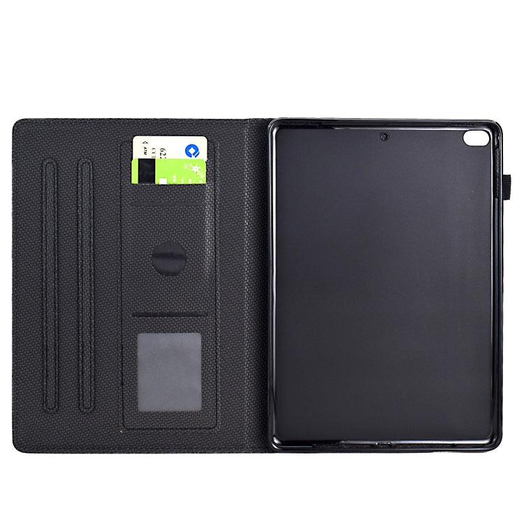 For iPad mini 5 / 4 / 3 / 2 / 1 Solid Color Fiber Texture Smart Tablet Leather Case