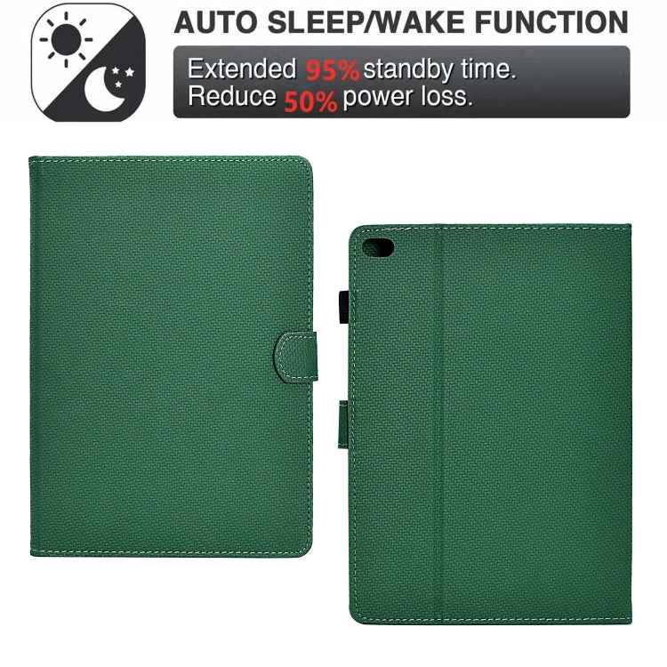 For iPad mini 5 / 4 / 3 / 2 / 1 Solid Color Fiber Texture Smart Tablet Leather Case