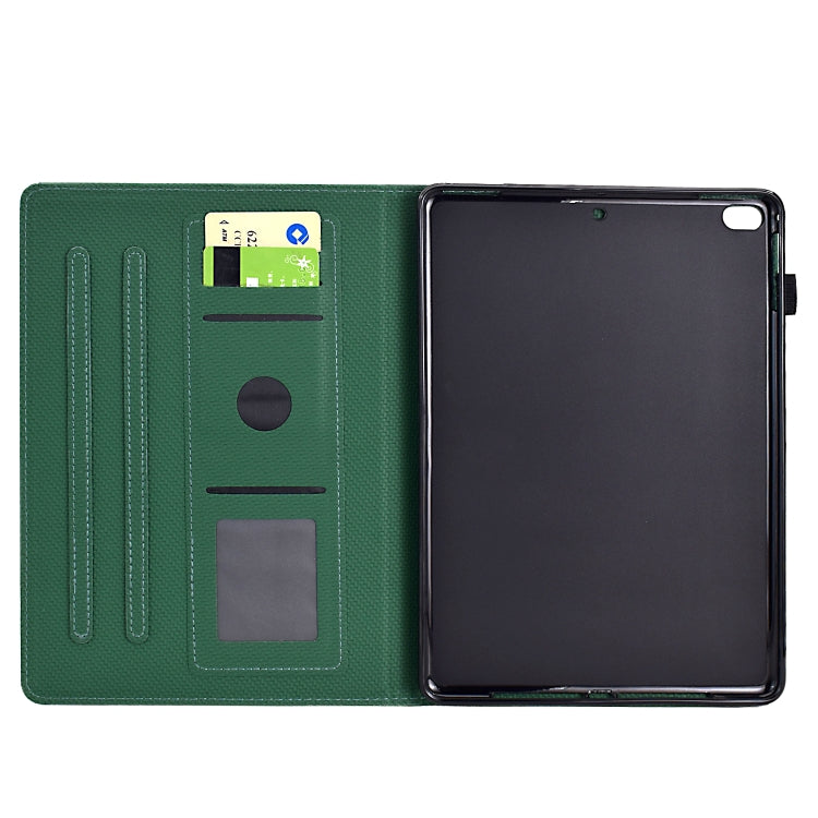 For iPad mini 5 / 4 / 3 / 2 / 1 Solid Color Fiber Texture Smart Tablet Leather Case