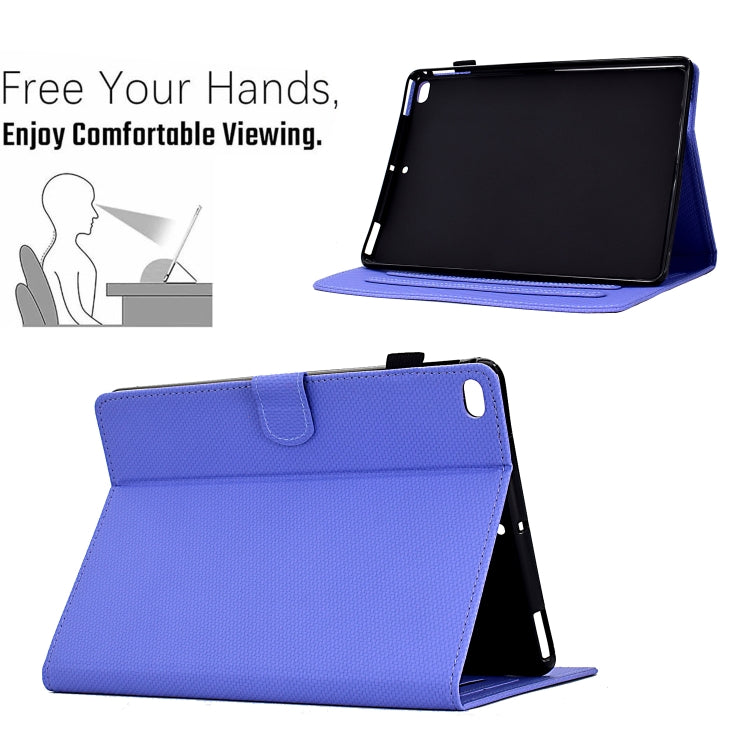 For iPad mini 5 / 4 / 3 / 2 / 1 Solid Color Fiber Texture Smart Tablet Leather Case
