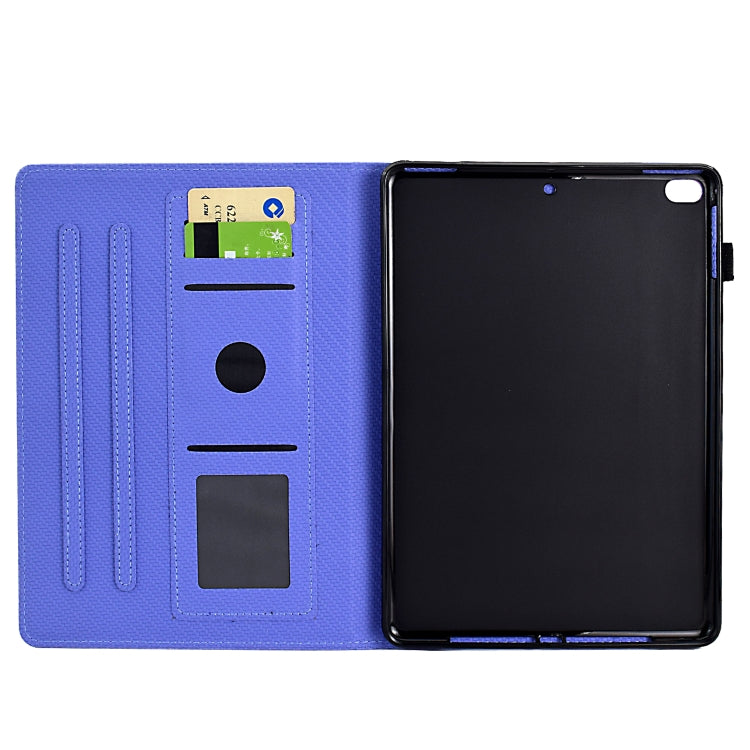 For iPad mini 5 / 4 / 3 / 2 / 1 Solid Color Fiber Texture Smart Tablet Leather Case