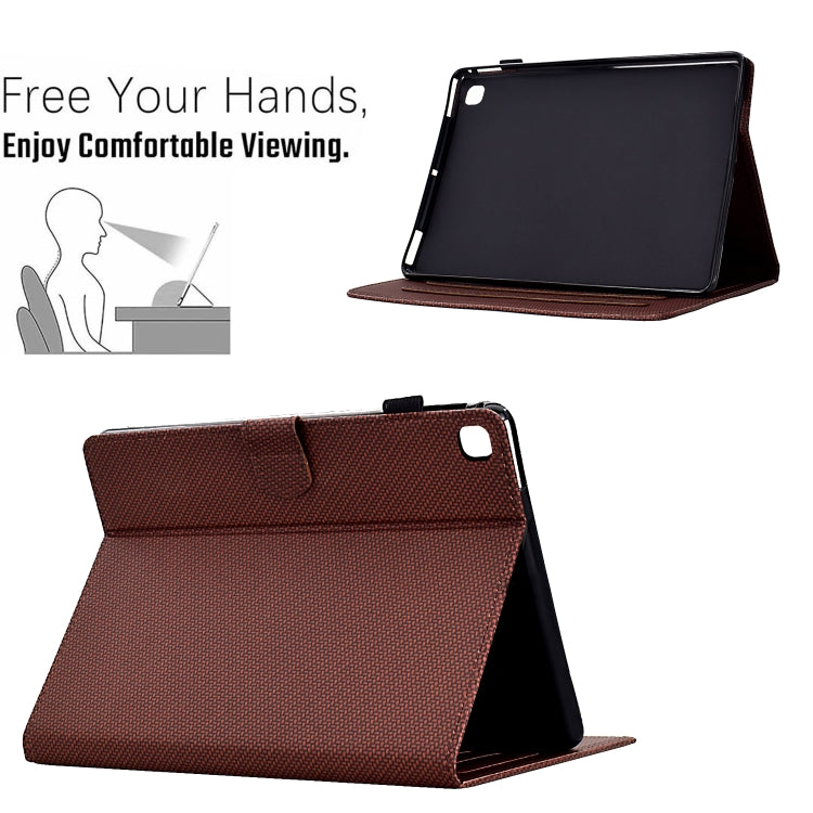 For iPad Air / Air 2 / 9.7 2017 / 2018 Solid Color Fiber Texture Smart Tablet Leather Case