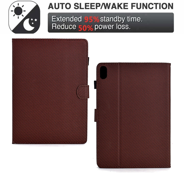 For iPad mini 2024 / mini 6 Solid Color Fiber Texture Smart Tablet Leather Case