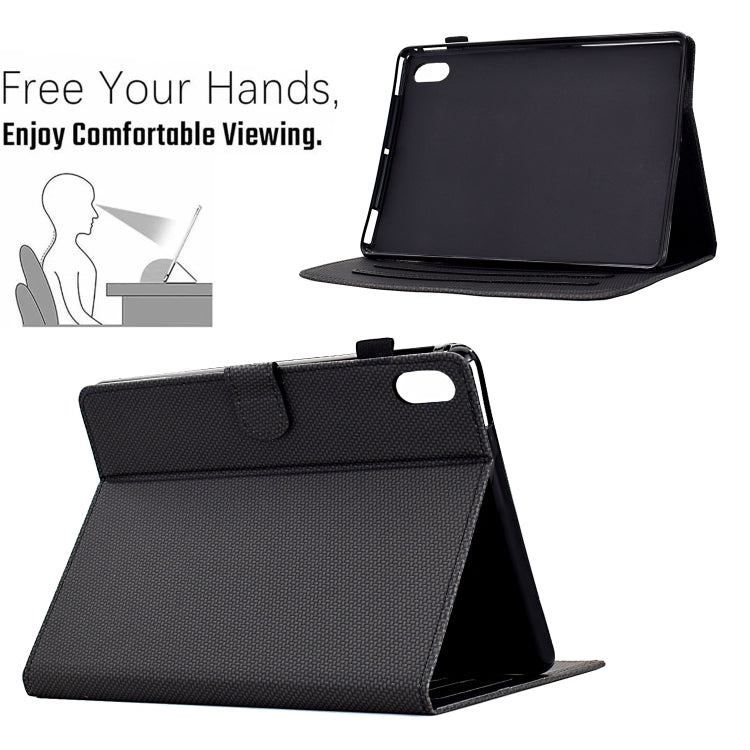 For iPad mini 2024 / mini 6 Solid Color Fiber Texture Smart Tablet Leather Case
