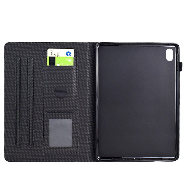 For iPad mini 2024 / mini 6 Solid Color Fiber Texture Smart Tablet Leather Case