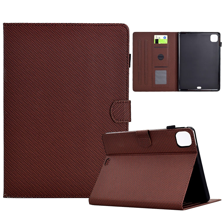 For iPad Air 10.9 2022 / 2020 Solid Color Fiber Texture Smart Tablet Leather Case
