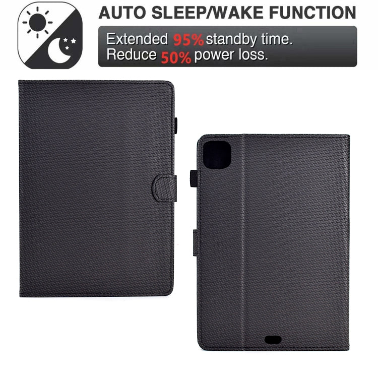 For iPad Air 10.9 2022 / 2020 Solid Color Fiber Texture Smart Tablet Leather Case