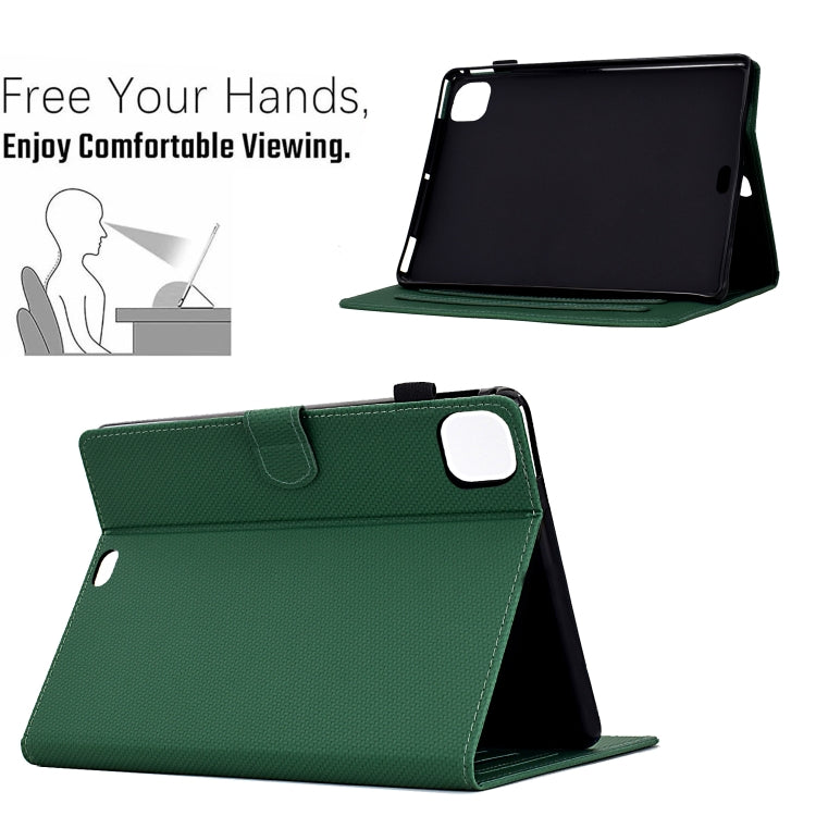 For iPad Air 10.9 2022 / 2020 Solid Color Fiber Texture Smart Tablet Leather Case