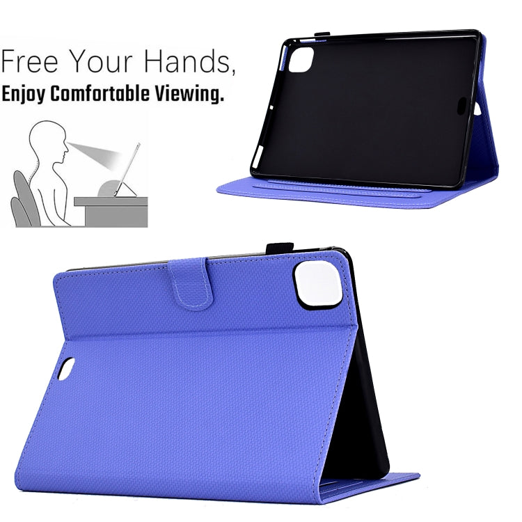 For iPad Air 10.9 2022 / 2020 Solid Color Fiber Texture Smart Tablet Leather Case