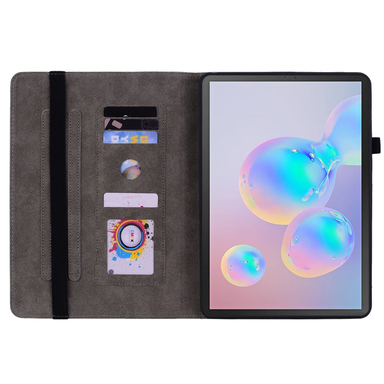 For Samsung Galaxy Tab S6 SM-T860/T865 Butterfly Rose Embossed Leather Tablet Case, without Pen