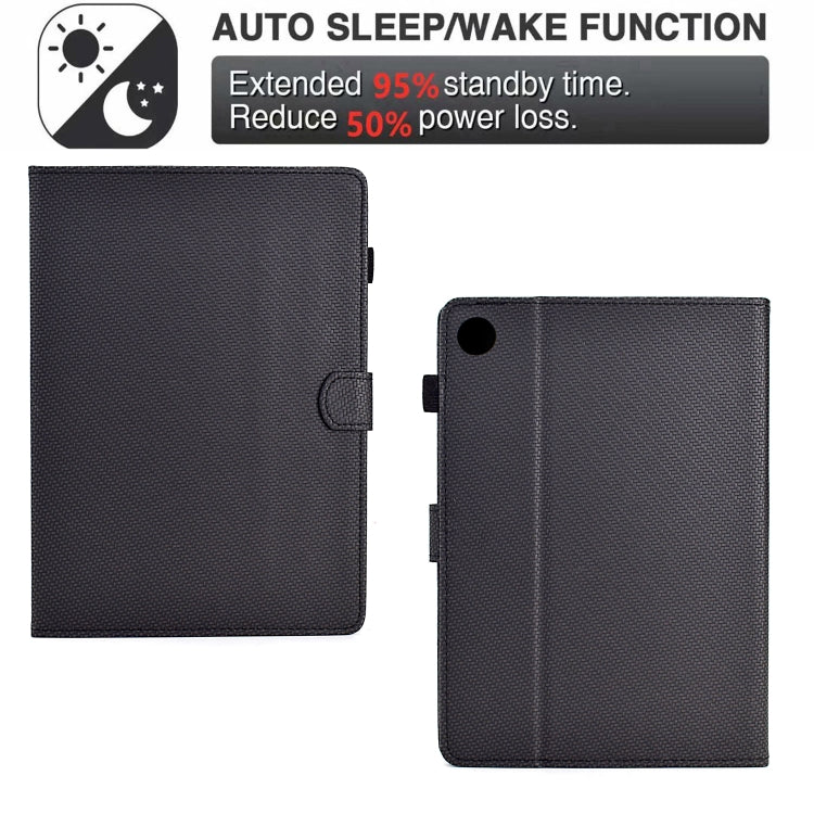 For Samsung Galaxy Tab A8 10.5 2021 Solid Color Fiber Texture Smart Tablet Leather Case