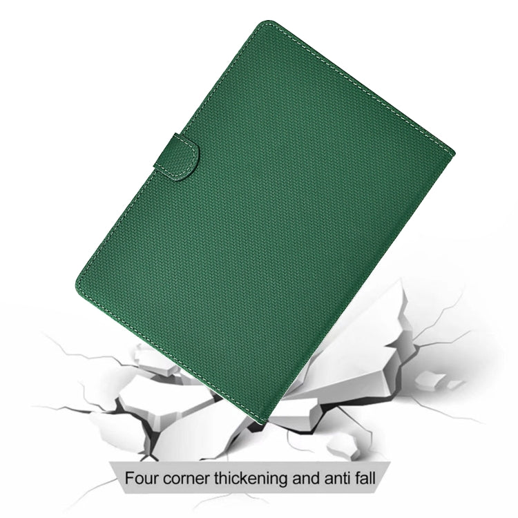 For Samsung Galaxy Tab A8 10.5 2021 Solid Color Fiber Texture Smart Tablet Leather Case