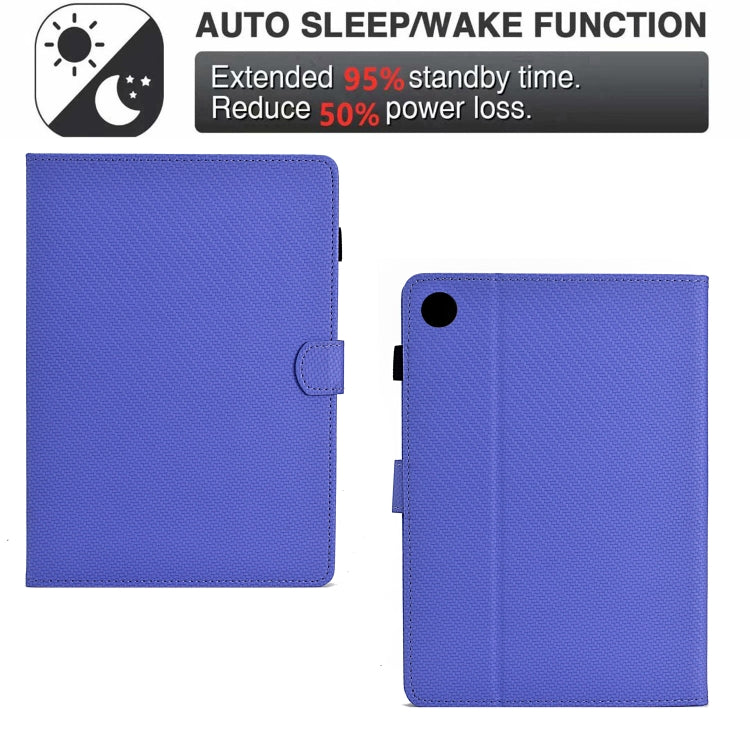 For Samsung Galaxy Tab A11+ / A9+ Solid Color Fiber Texture Smart Tablet Leather Case