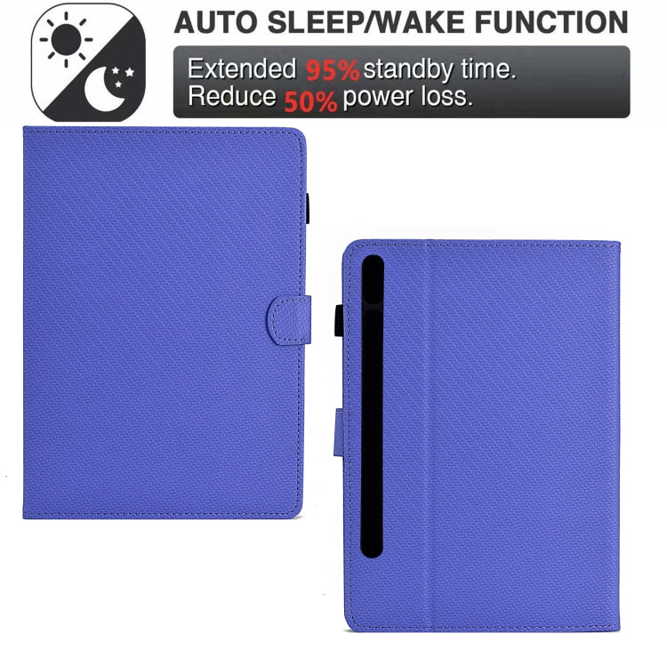 For Samsung Galaxy Tab S9 / S9 FE Solid Color Fiber Texture Smart Tablet Leather Case