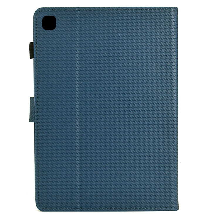 For Samsung Galaxy Tab A7 Lite Solid Color Fiber Texture Smart Tablet Leather Case