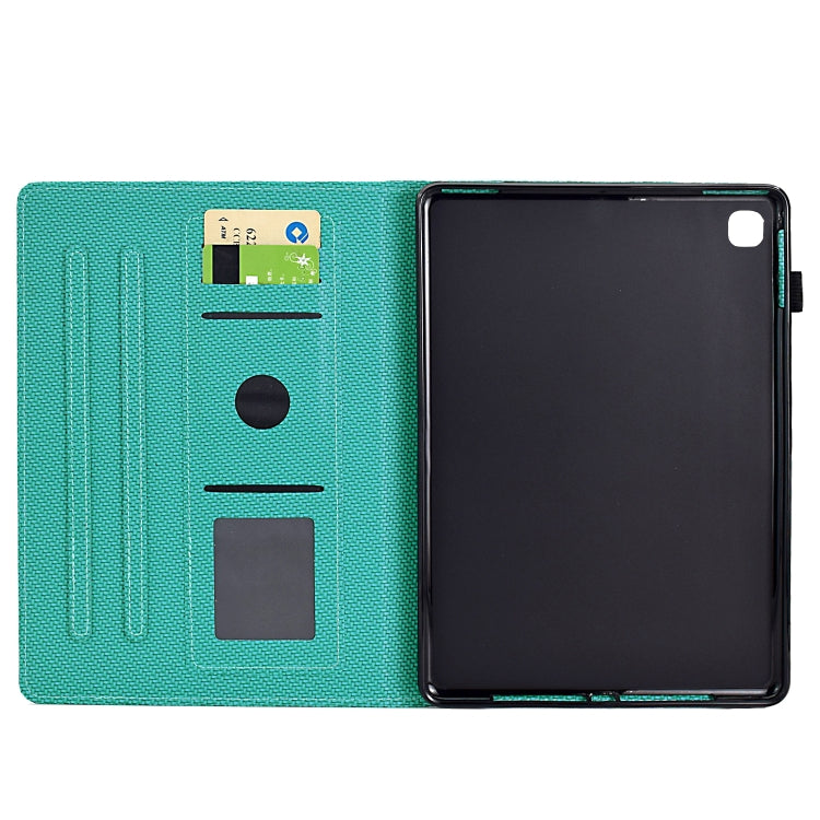 For Samsung Galaxy Tab A7 Lite Solid Color Fiber Texture Smart Tablet Leather Case