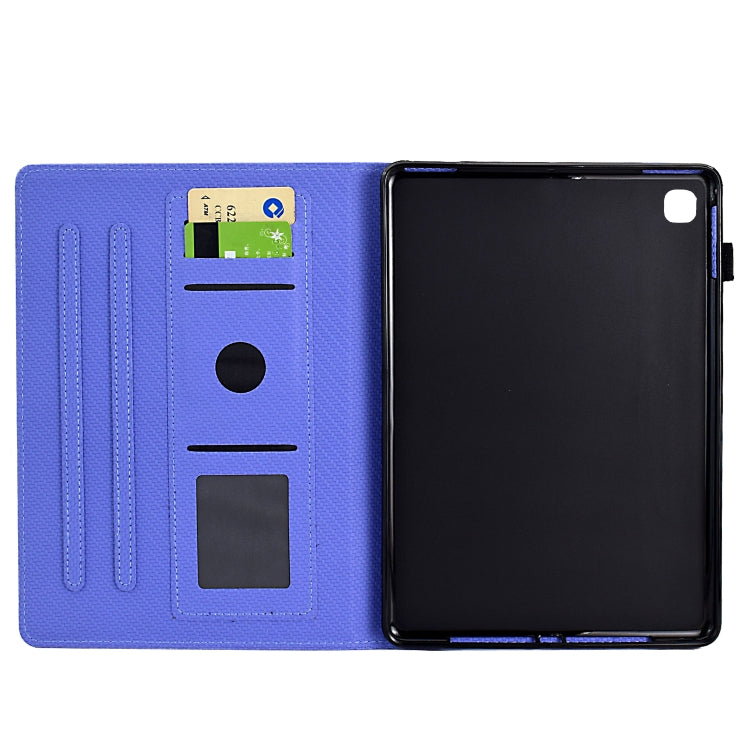 For Samsung Galaxy Tab A7 Lite Solid Color Fiber Texture Smart Tablet Leather Case