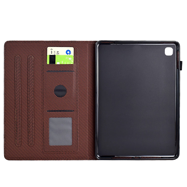 For Samsung Galaxy Tab A 10.1 2019 Solid Color Fiber Texture Smart Tablet Leather Case