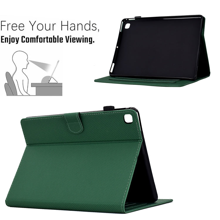 For Samsung Galaxy Tab A 10.1 2019 Solid Color Fiber Texture Smart Tablet Leather Case