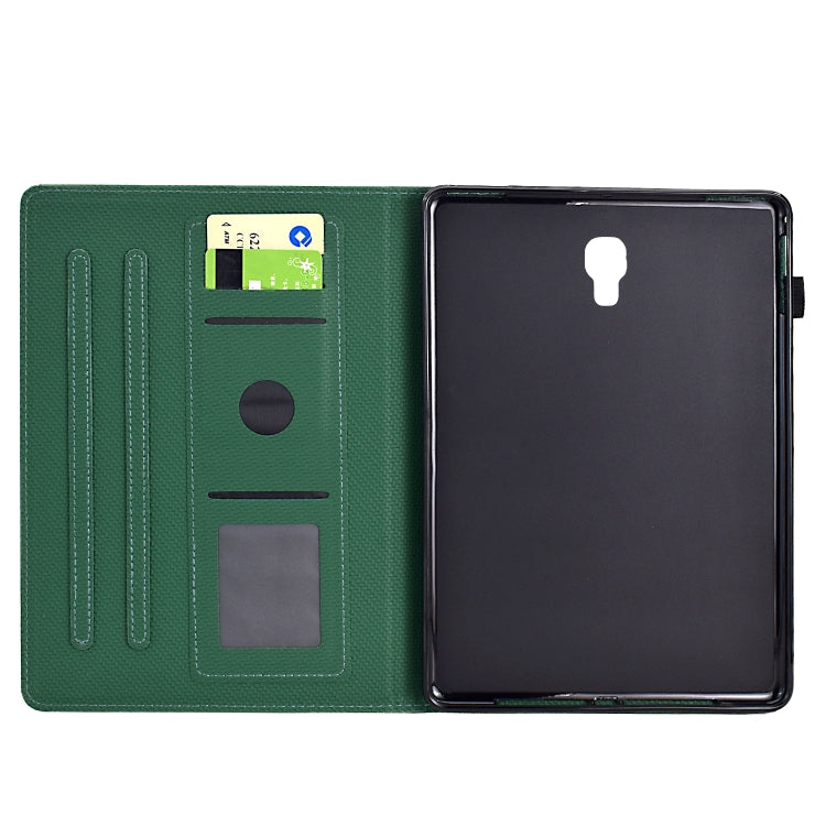 For Samsung Galaxy Tab A 10.5 Solid Color Fiber Texture Smart Tablet Leather Case