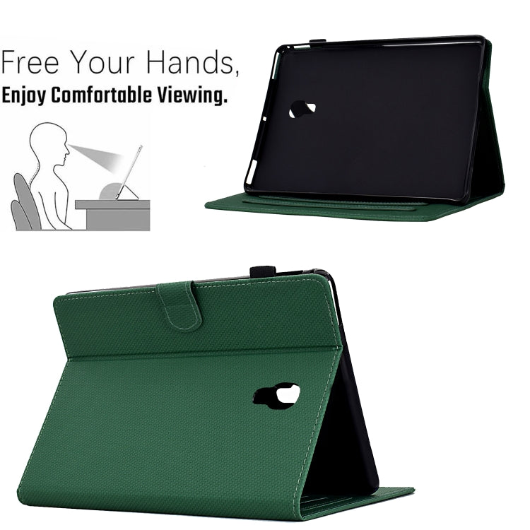 For Samsung Galaxy Tab A 10.5 Solid Color Fiber Texture Smart Tablet Leather Case