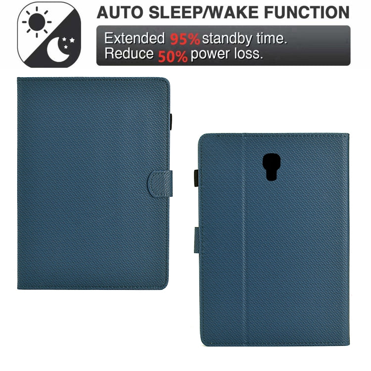 For Samsung Galaxy Tab A 10.5 Solid Color Fiber Texture Smart Tablet Leather Case
