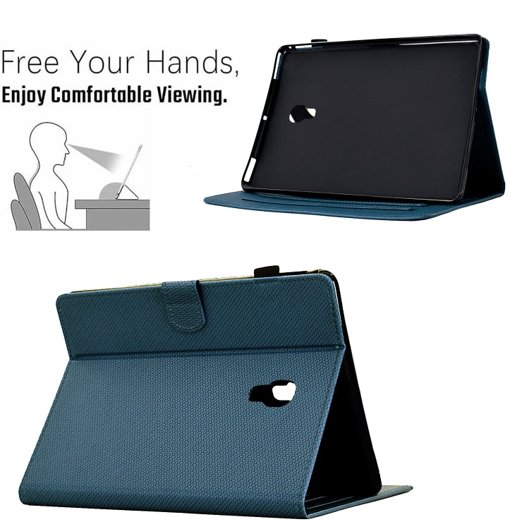 For Samsung Galaxy Tab A 10.5 Solid Color Fiber Texture Smart Tablet Leather Case