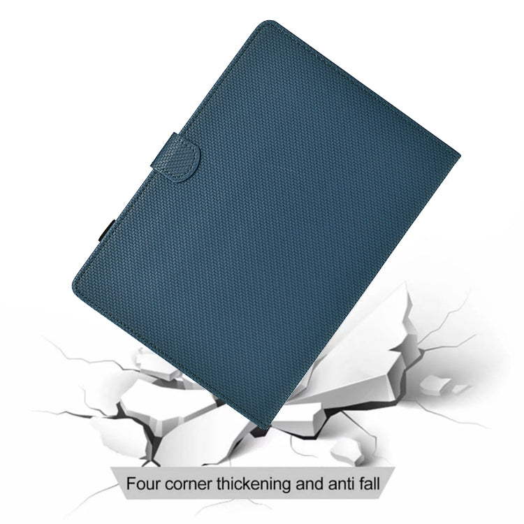 For Samsung Galaxy Tab A 10.5 Solid Color Fiber Texture Smart Tablet Leather Case