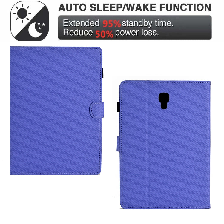 For Samsung Galaxy Tab A 10.5 Solid Color Fiber Texture Smart Tablet Leather Case
