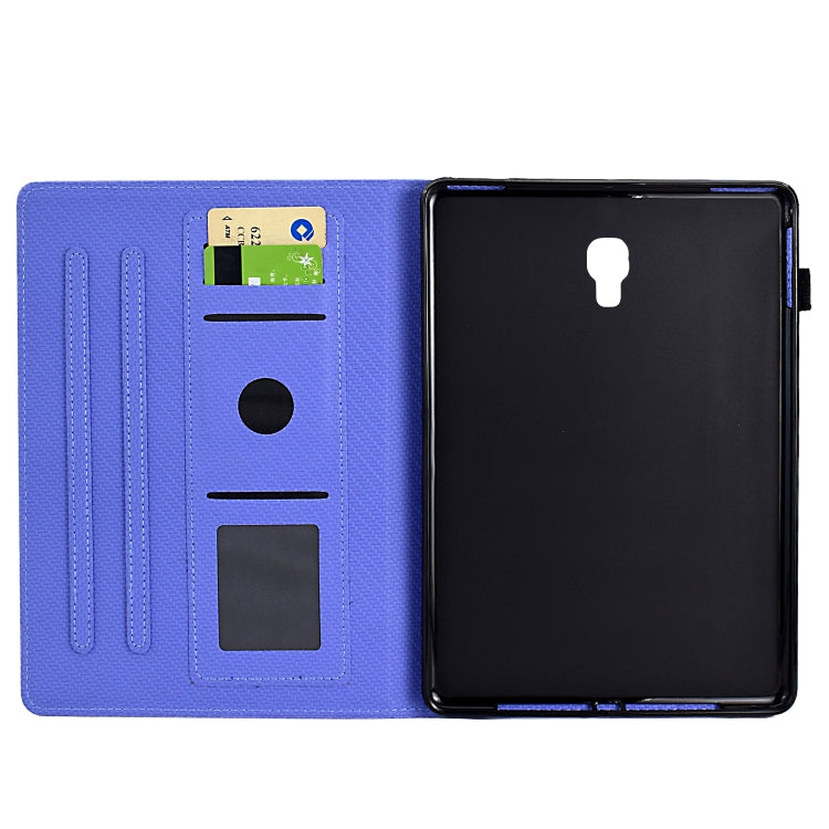 For Samsung Galaxy Tab A 10.5 Solid Color Fiber Texture Smart Tablet Leather Case