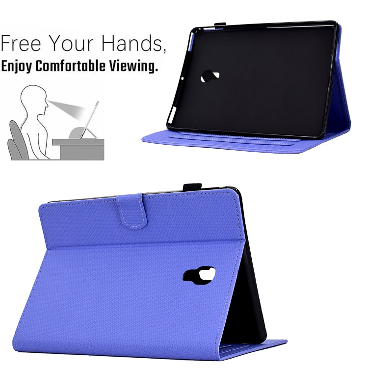 For Samsung Galaxy Tab A 10.5 Solid Color Fiber Texture Smart Tablet Leather Case